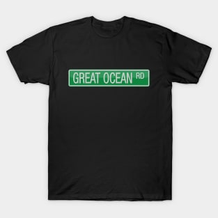 Great Ocean Road Street Sign T-Shirt